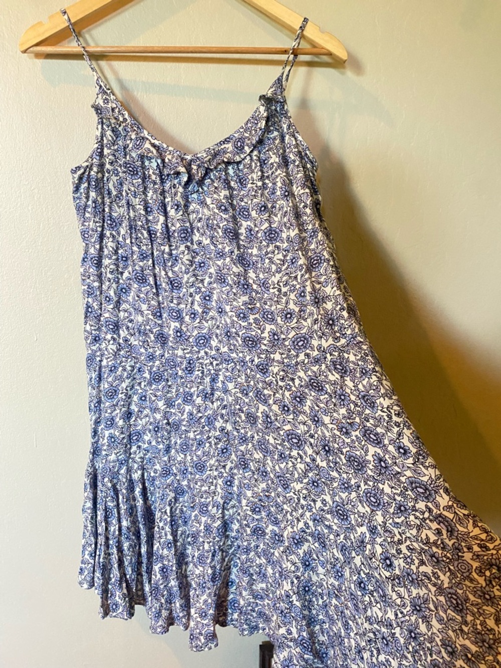 Goodthreads Blue Floral Spaghetti Strap Dress